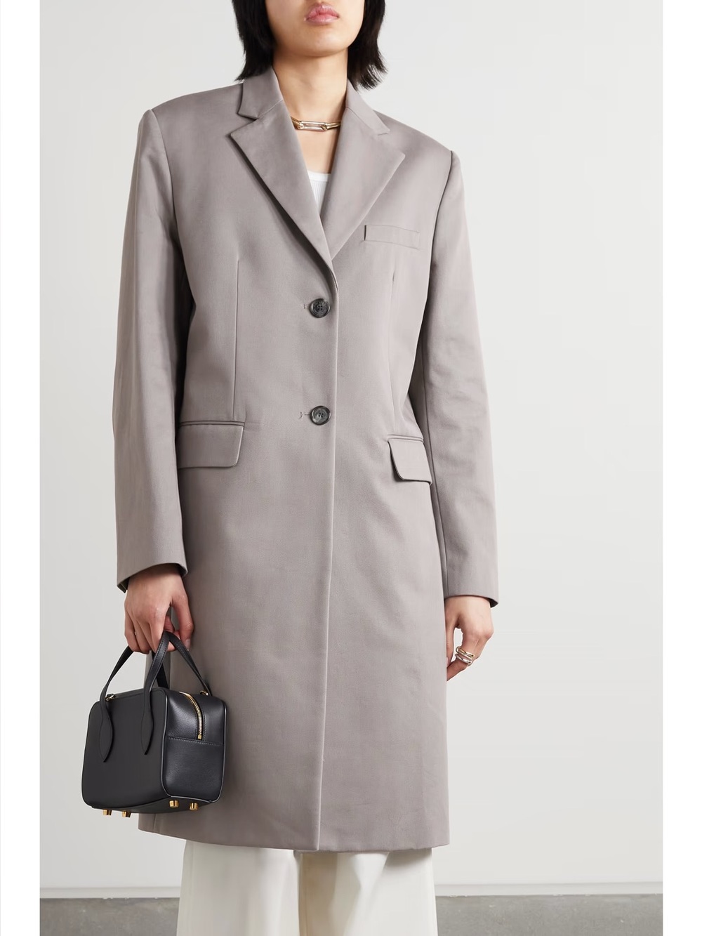 Nili Lotan Long Two Button Glenn Blazer Coat
